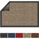 KARAT - TAPIS DE PORTE PAILLASSON D'ENTRÉE SKY PERFORMA NOIR-COULEUR MOUTARDE 135 X 200 CM - OCRE-NOIR