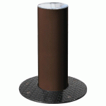 BORNE RÉTRACTABLE Ø 22 CM INOX BROSSÉ - MARRON 8017 - PROCITY
