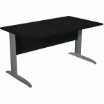 BUREAU DROIT PIEDS L MÉTAL FAST 140 CM - NOIR ANTHRACITE