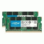 CRUCIAL - DDR4 - KIT - 16 GO: 2 X 8 GO - SO DIMM 260 BROCHES - 2666 MHZ / PC4-21300 - MÉMOIRE SANS TAMPON