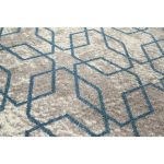 DELADECO - TAPIS SCANDINAVE GRAPHIQUE RECTANGLE POUR SALON EXETER BLEU 133X190 - BLEU