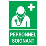 PANNEAU ISO 7010 PERSONNEL SOIGNANT