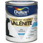 PEINTURE LAQUE VALÉNITE MAT GRIS TENDANCE 2 L DULUX VALENTINE GRIS TENDANCE