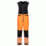 PORTWEST T150 SALOPETTE IMPERMÉABLE HV PW3 (3L) ORANGE/NOIR - TAILLE 4XL