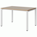 TABLE MALIBU 120X80 T5 SOUDÉ STRA ALAISÉ ACACIA/BLC 9016