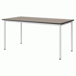 TABLE MALIBU 160X80 T6 4P ST ANTIB CHÊNE 1146/NOIR BLC 9016 - MANUTAN EXPERT