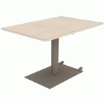 TABLE MANO MOB RÉG. 120X80 STR ALA ÉRABLE G. BLC PAST/NOISET - MOBIDECOR