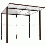 ABRI BUS MODULO 2.50 M AVEC BARDAGES LATÉRAUX - MARRON 8017 - PROCITY