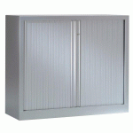 ARMOIRE MÉTAL LUXE PORTE RIDEAUX PRÉHENSION TOTALE 120 X 100 CM COLORIS ALU - MANUTAN COLLECTIVITÉS