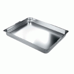 BAC GASTRO INOX 2/1 PLEIN À  ANSES ESCAMOTABLES - H 65 MM