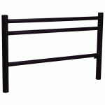 BARRIÈRE TRIO 1.57 M POMMEAU INOX BROSSÉ - ZINC NOIR 9005 - PROCITY