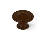 BOUTON EN ZAMAK FINITION MARRON, DIMENSIONS: 35X35X26MM, Ø: 35MM - TALLA