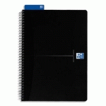 CAHIER OXFORD SMART BLACK - RELIURE SPIRALES - A4 - 180 PAGES - PETITS CARREAUX - COUVERTURE PELLICULEE NOIRE
