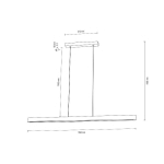 ENVOSTAR LINEO LED SUSPENSION PIN GRIS 118CM