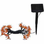 GUIRLANDE LUMINEUSE SOLAIRE BEE ORANGE PLASTIQUE 6.35M