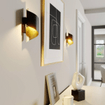 LINDBY APPLIQUE MURALE DESIRIO, SET DE 3, NOIR, DORÉ, G9