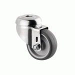 ROULETTE PIVOTANTE INOX CHARGE 40 KG TROU CENTRAL - TENTE