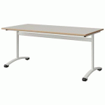 TABLE MALIBU 160X80 T5 DL STRA ALAISÉ BLC SEL W911/BLC 9016