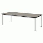 TABLE MALIBU 180X80 T2 4P STRA GRIS U727/NOIR BLC 9016