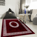 JADOREL - 80X150 - TAPIS SALON SAPURI ROUGE 80X150 OEKO TEX® EN POLYPROPYLÈNE DOUX ET SOYEUX - ROUGE