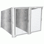 ABRI VÉLOS BERLIN COMPLÉMENTAIRE 2 PLACES PORTES PEINTES - BLANC 9010 - MANUTAN COLLECTIVITÉS