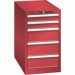 ARMOIRE ROUGE 411X725X700 AVEC 5 TIR. 75KG _ 78.449.070 - LISTA