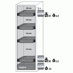 ARMOIRE SÉCURITÉ S-CLASSIC-90 S90.196.060.WDAS GRIS CLAIR