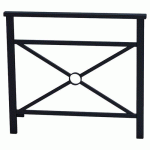 BARRIÈRE VENISE 1 M STRUCTURE SIMPLE CROIX - ZINC NOIR 9005 - PROCITY