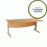 BUREAU OPÉRATIONNEL DROIT TRIADE PIEDS MÉTAL 160 CM (COLORIS AU CHOIX)