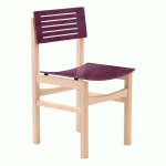 CHAISE EOLE 4 PIEDS - HÊTRE PRUNE - STRUCTURE HÊTRE BOULEAU - SUNSET CREATION