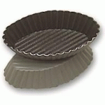 MATFER - MOULE EXOPAN® PETITS FOURS OVAL STRIÉ ACIER FIN 30 X 50 MM (VENDU PAR 25) - 332525