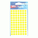 PASTILLE ADHÉSIVE Ø 8 MM AGIPA 111834 JAUNE - BOÎTE DE 462
