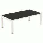 TABLE BASSE EASY OFFICE 114X60 PIED BLANC PLATEAU BLC/NOIR - PAPERFLOW