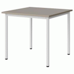 TABLE MALIBU 80X80CM T5 4P STRA ABS GRIS U727/BLC 9016