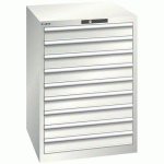 ARMOIRE BLANC GRIS 717X725X1000 AVEC 9 TIR. 200KG - LISTA