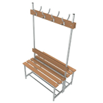 BANC 2X4 PATÈRES DOUBLE FACE