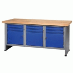 ÉTABLI 4 6 TIROIRS 3 PORTES MDL:3 BLOCS LARGEUR: 184 CM