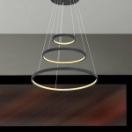 GLOBO SUSPENSION LED RALPH, TROIS LAMPES, NOIRE