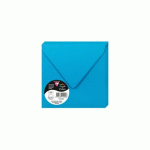 LOT DE 4 - PAQUET DE 20 ENVELOPPES POLLEN 140X140MM 120G/M2 - BLEU TURQUOISE