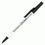 LOT DE 50 - STYLO BILLE PAPERMATE KILOMETRICO À CAPUCHON POINTE 1 MM - ÉCRITURE MOYENNE NOIR