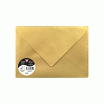 PAQUET DE 5 ENVELOPPES POLLEN 162X229MM 120G/M2 - OR - LOT DE 5