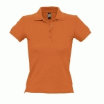 POLO PERSONNALISABLE FEMME EN COTON MAILLE PIQUÉE 210 ORANGE