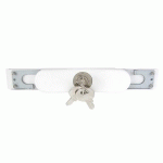 SERRURE EXTRAPLATE POUR VOLETS ROULANTS AVEC 3 CLÉS - BLANC TORBEL
