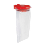 SUPPORT SAC POUBELLE MURAL ROSSIGNOL COLLECTRAP ESSENTIEL ROUGE AVEC COUVERCLE 110 L