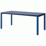 TABLE MALIBU 180X80 T5 SOUDÉ STRA BLEU U525/NOIR BLEU 5005