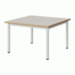 TABLE MALIBU 80X80CM T1 4P STRA ALAISÉ BLC SEL W911/BLC 9016