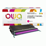 TONER REMANUFACTURÉ OWA - HAUTE CAPACITÉ - MAGENTA - POUR LEXMARK C736H2MG, C736H1MG - TONER COMPATIBLE