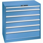 ARMOIRE 6 TIROIRS 1023X725X1000MM-CHARGE 200KG-BLEU - LISTA