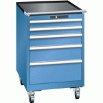 ARMOIRE BLEU CAP. 564X725X890 AVEC 5 TIR. 75KG _ 78.546.040 - LISTA