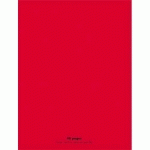 CAHIER PIQUÉ CONQUÉRANT CLASSIQUE COUVERTURE POLYPROPYLÈNE RIGIDE TRANSPARENTE A4+ 24X32CM 48 PAGES 90G SÉYÈS ROUGE - LOT DE 13